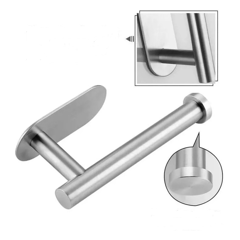 Suporte Para Rolos De Papel Higiênico Adesivo 304 Bolas De Banho Em Aço Inoxidável Banheiros 16CM