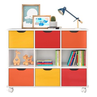Nicho Organizador 6 Gavetas Branco Color - Qmovi em Oferta na Shopee