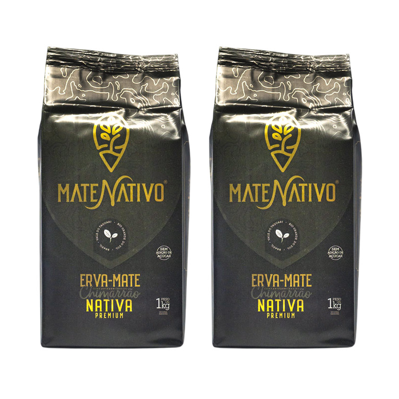 2 Erva Mate Chimarrão MATE NATIVO PREMIUM nativa 1kg