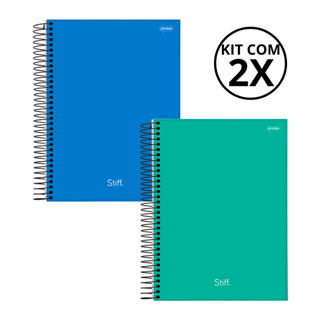 Kit Com 02 Cadernos Universitário 15 Matérias Stiff - Jandaia KIT 05 em Oferta na Shopee