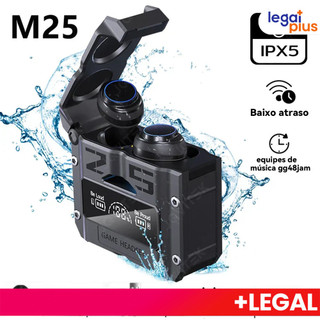 Novo TWS M25/E6S Fone De Ouvido bluetooth 5.3 Sem Fio À Prova D'água 9D Stereo Sports Ear…