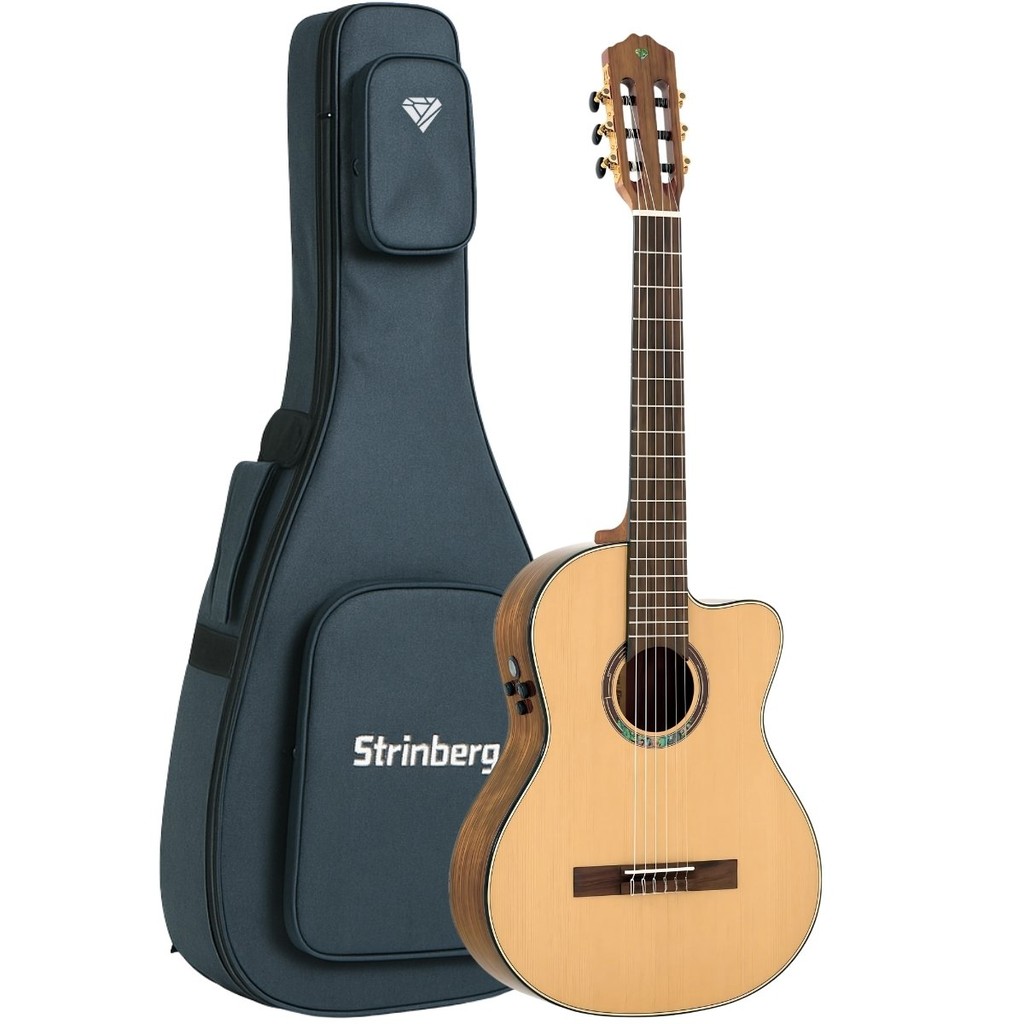 Violão Strinberg Elétrico Dc3sc Diamond Nylon Cutaway