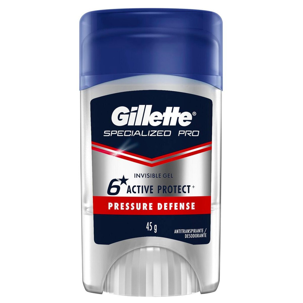 Detalhes do Kit 3 Desodorantes Gillette Clinical Gel Pressure Defense 45g