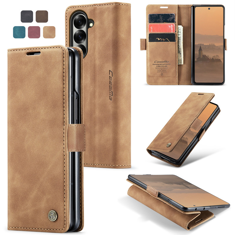 Para Samsung Galaxy Z Fold 7 6 5 Caso CaseMe Negócios Couro Multifuncional Carte