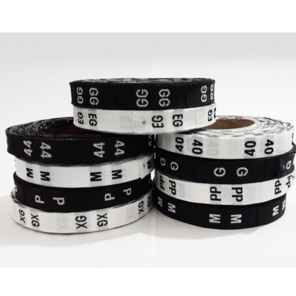 Rolo de Etiqueta de Tamanhos Bordados - 500 Etiquetas em Oferta na Shopee