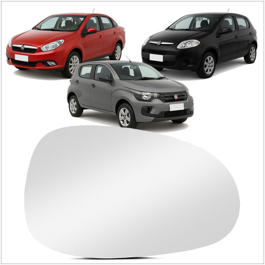 Lente Espelho Retrovisor Com Base Palio Atractive Grand Siena Mobi