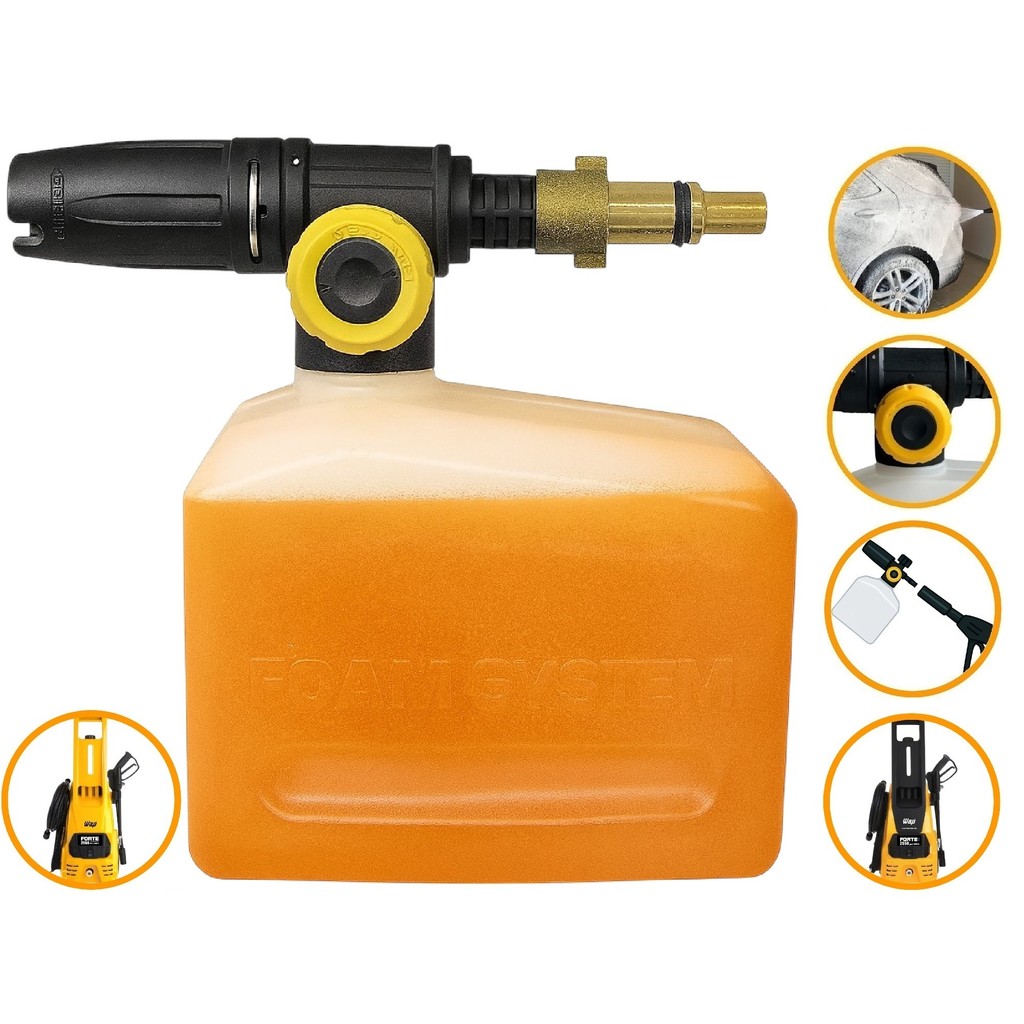 Canhão Espuma Snow Foam Difusor Aplicador Detergente Espuma Wap Forte 2550 Lavadora Alta Pressão
