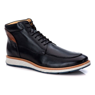 Coturno Masculino Luxo Elite Couro Legítimo Elegante Premium