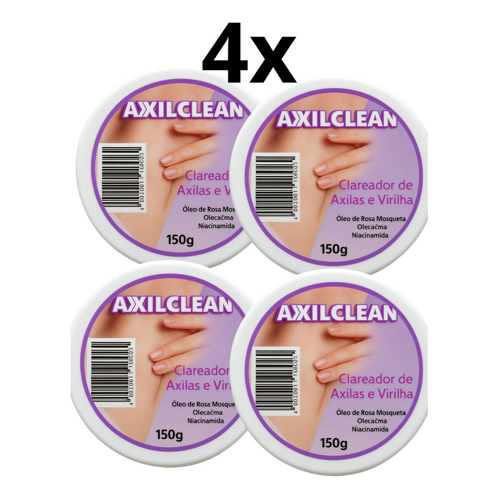Kit 4x Clareador De Axilas E Virilha Axilclean 150 Gr.. em Oferta na Shopee
