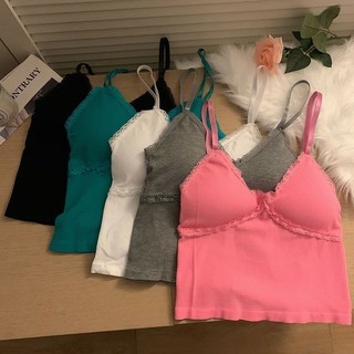 Roupa íntima Pura Desejo Menina Quente Camisole Mulher com almofada Vestir Envoltório Confortável Respirável M8006