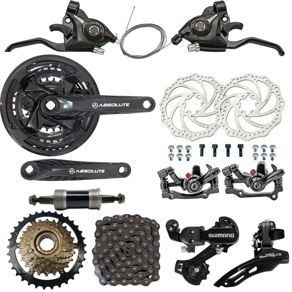 Grupo Marcha Bike  21vel aro 29  Freio a Disco Transmissão  Cambios Shimano