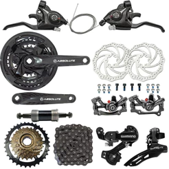 Grupo Marcha Bike 21vel aro 29 Freio a Disco Transmissão Cambios Shimano