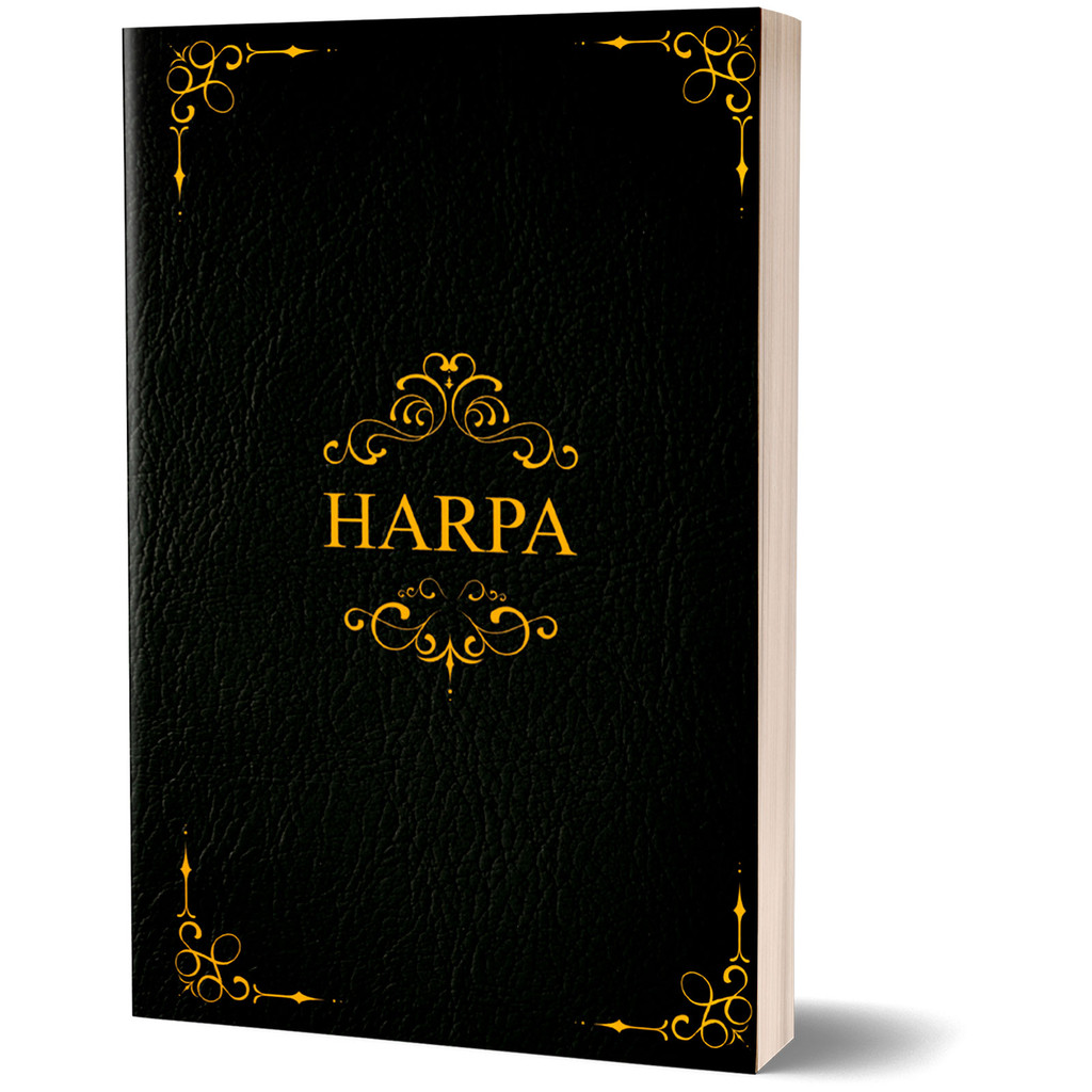 Harpa Letra Gigante Capa Brochura Preta Clássica em Oferta na Shopee