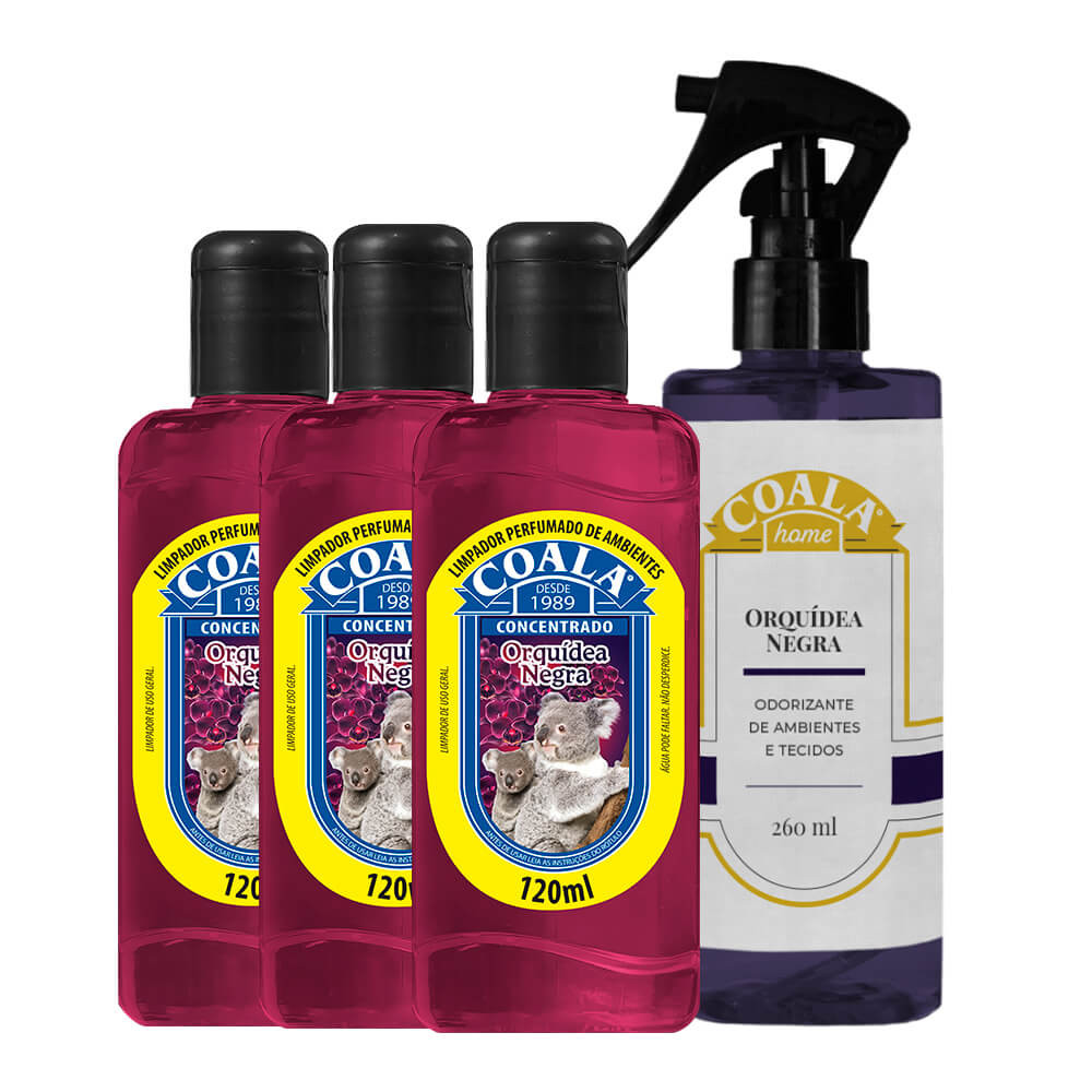 Kit Coala Orquídea Negra Limpador 120ml + Home Spray 260ml - Home & Living