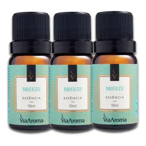 Kit c/ 3un Essência Breeze 10ml Via Aroma
