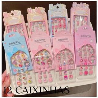 ANA1108 Unhas Postiça Kids Infantil 1 Caixas Revenda Contém Comprimidos de cola sólida em Oferta na Shopee