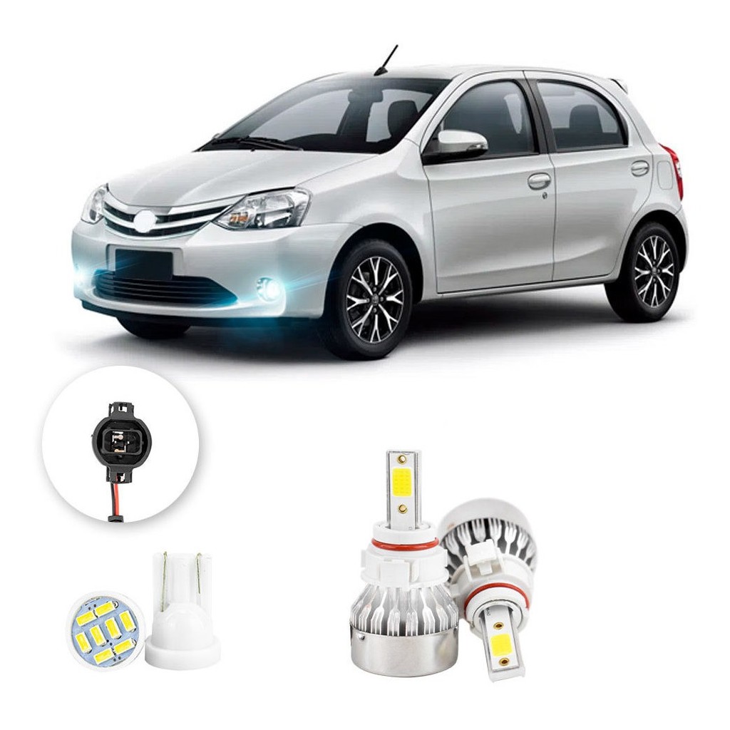 Farol de Neblina Milha Led Toyota Etios Todos Os Anos 20000lm em Oferta na Shopee
