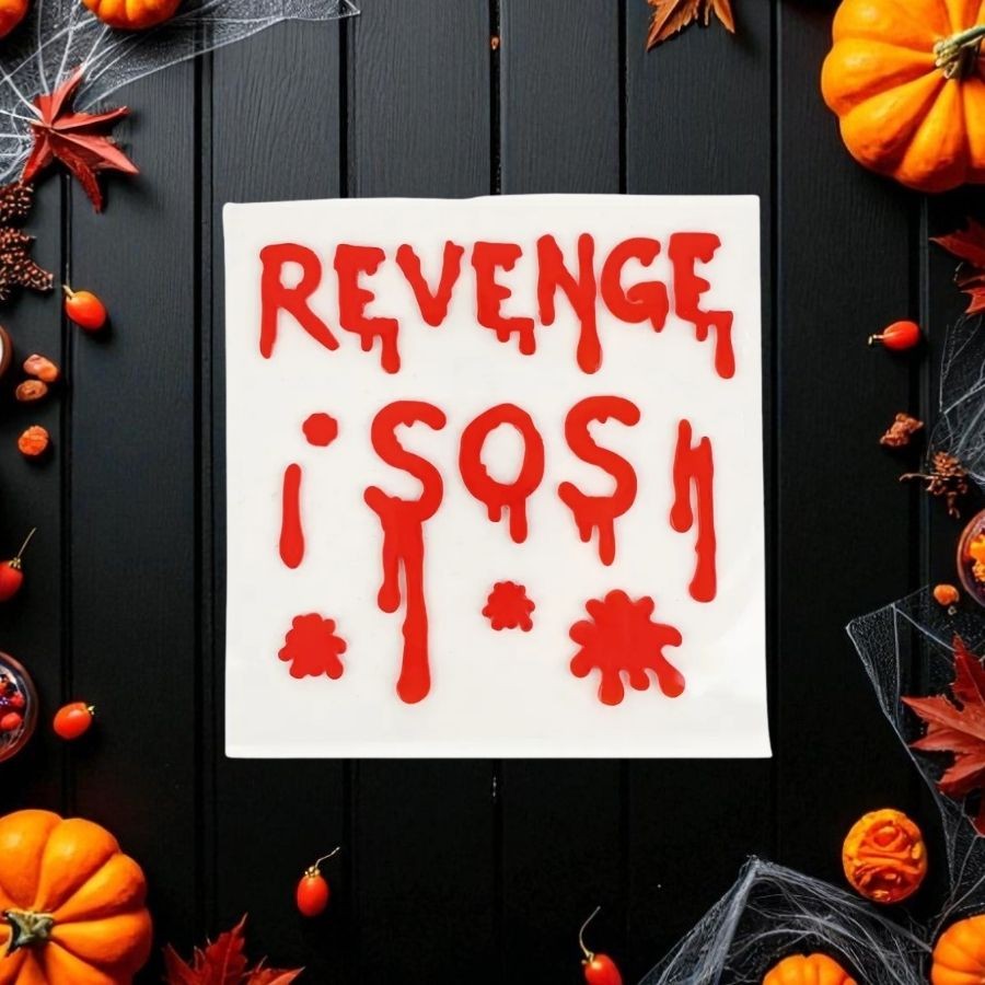 Adesivo De Gel Decorativo De Halloween - Vingança SOS - 1 unidade - Cromus - Rizzo em Oferta na Shopee