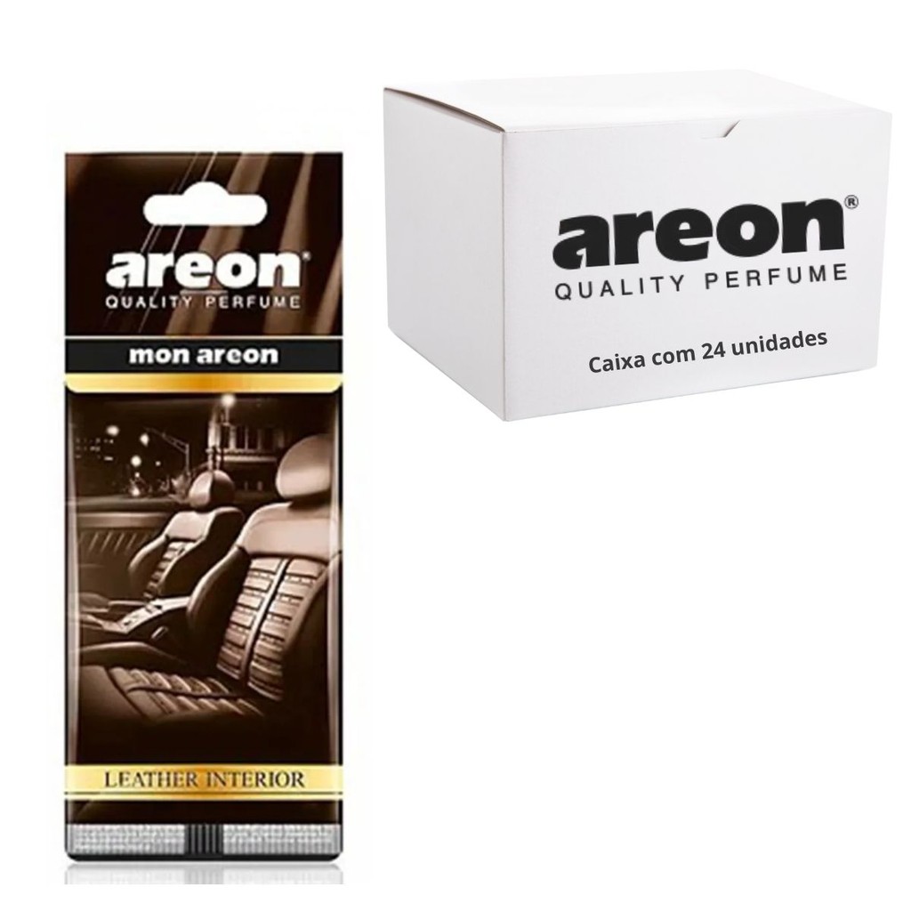 KIT 24 unds Aromatizante Automotivo Leather Mon Areon