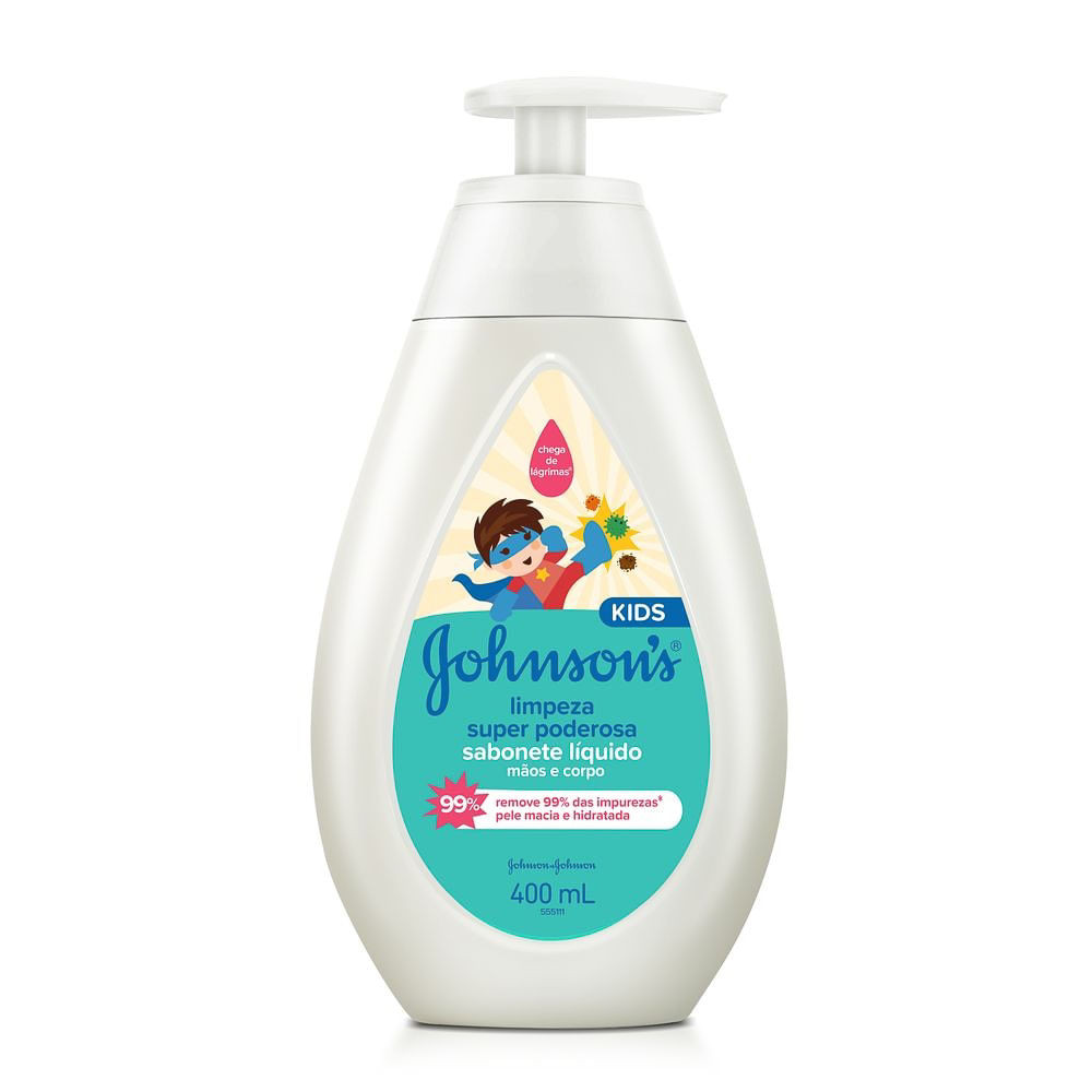Sabonete Líquido Johnson's Kids Limpeza Super Poderosa 400ml - Mom & Baby