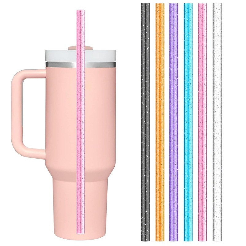 Canudo de substituição de cor de 9 mm para copo, substituição de canudos reutilizáveis de garrafa de água