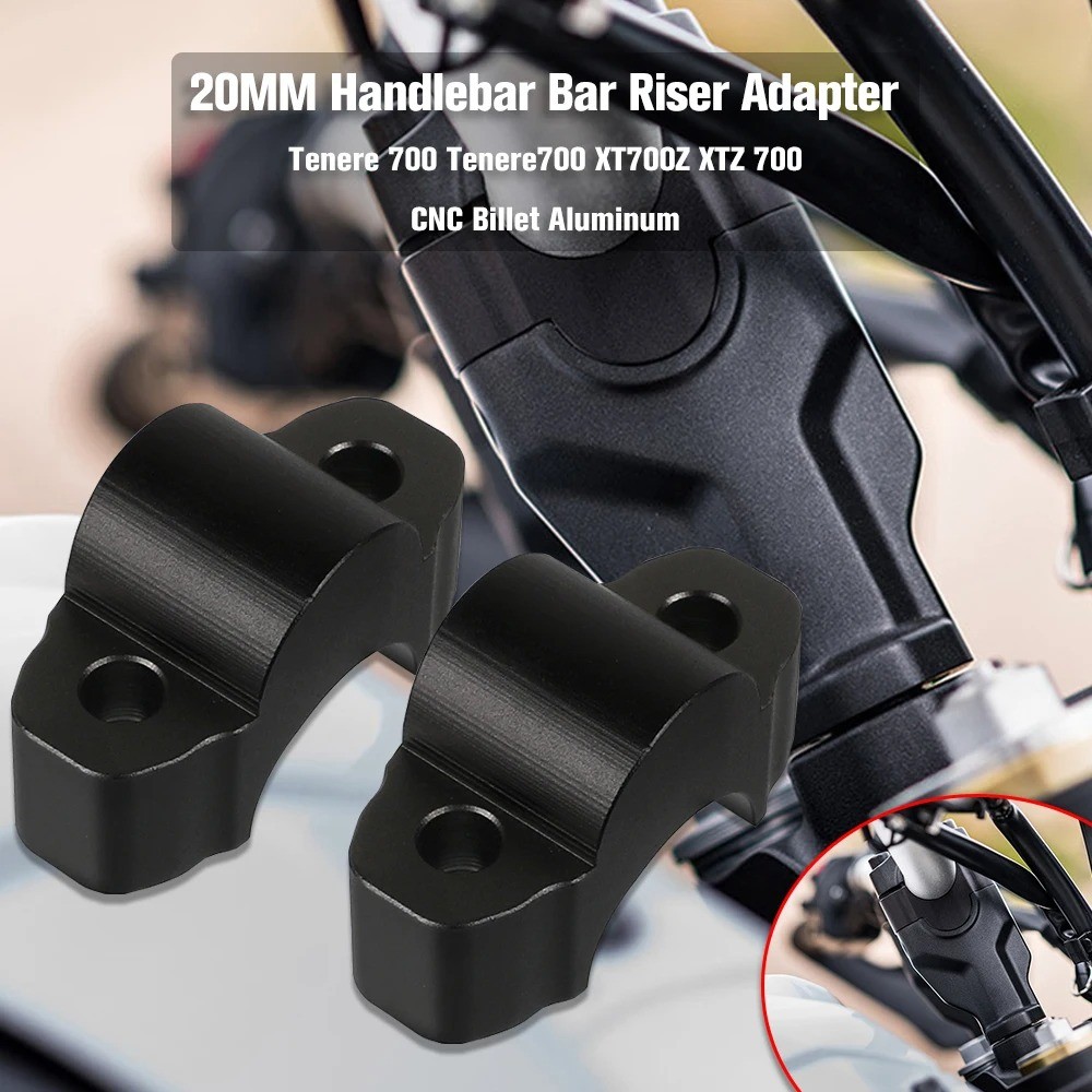 Risers Para Guidão De Motocicleta , Adaptador De 20mm , Extensor , Braçadeira Yamaha Tenere T700 XT700Z T7 19-23