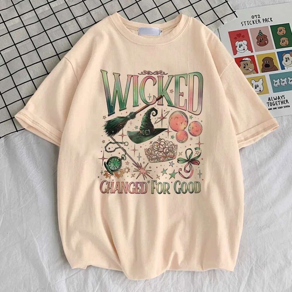 Camiseta Basica Wicked t Camisa Feminina anime Vintage kawaii Feminino hip hop Camiseta Grunge Colorido Gráfico Punk