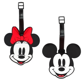Kit 2 Etiquetas Identificação Bagagem Mala Rosto Mickey E Minnie Disney