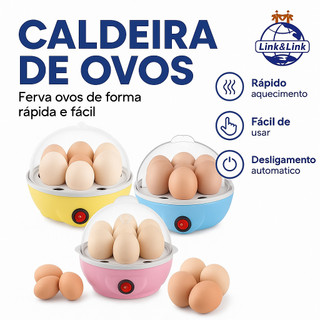 Cozedor de Ovos 110V/220V Elétrico Portátil Cozinha à Vapor Envio Imediato