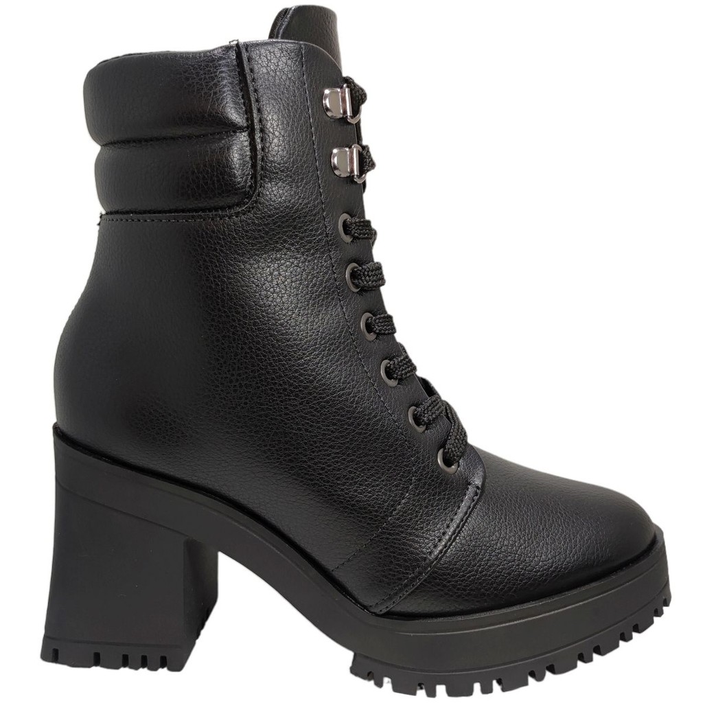 Bota Coturno Feminino Casual Tratorado Salto Bloco Alto Vizzano 3091.102