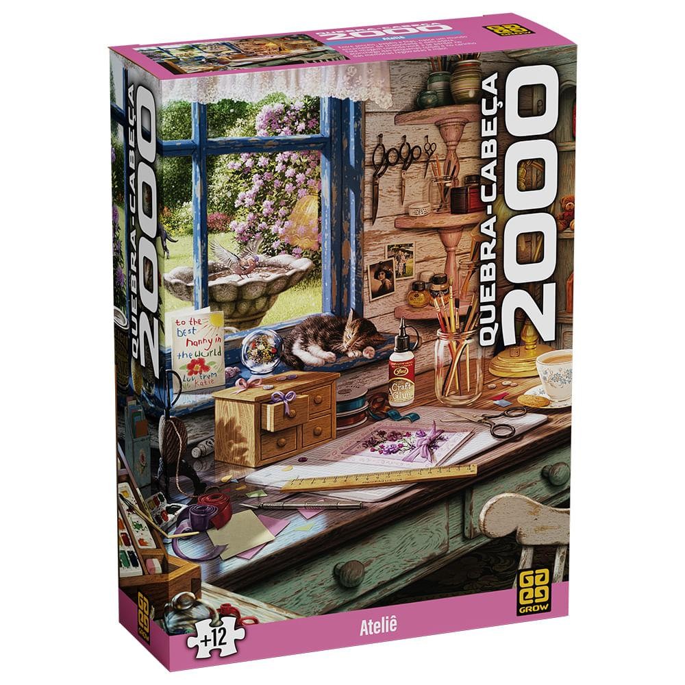 Quebra-cabeça 2000 peças Ateliê em Oferta na Shopee