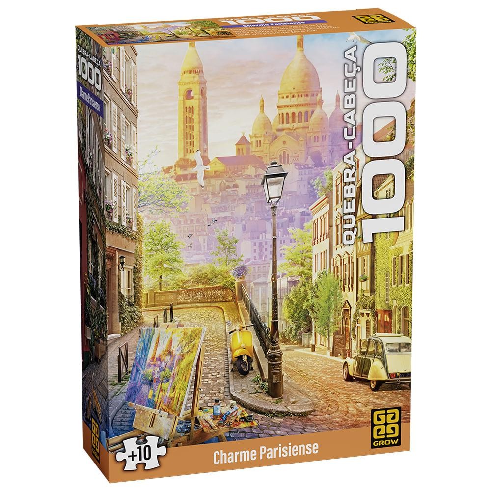 Quebra-cabeça 1000 peças Charme Parisiense em Oferta na Shopee