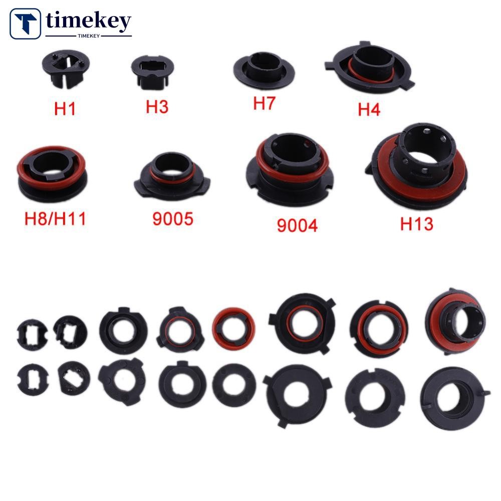 TIMEKEY 2 Pçs Carro LED Farol Luz Lâmpada Adaptador Titular Base Soquetes Retentor Para H1 H3 H4 H7 H11 H13 9004 9005 P8