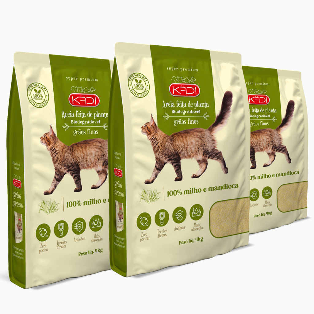 Areia Kadi Biodegradável 4 Kg Grãos Finos em Oferta na Shopee