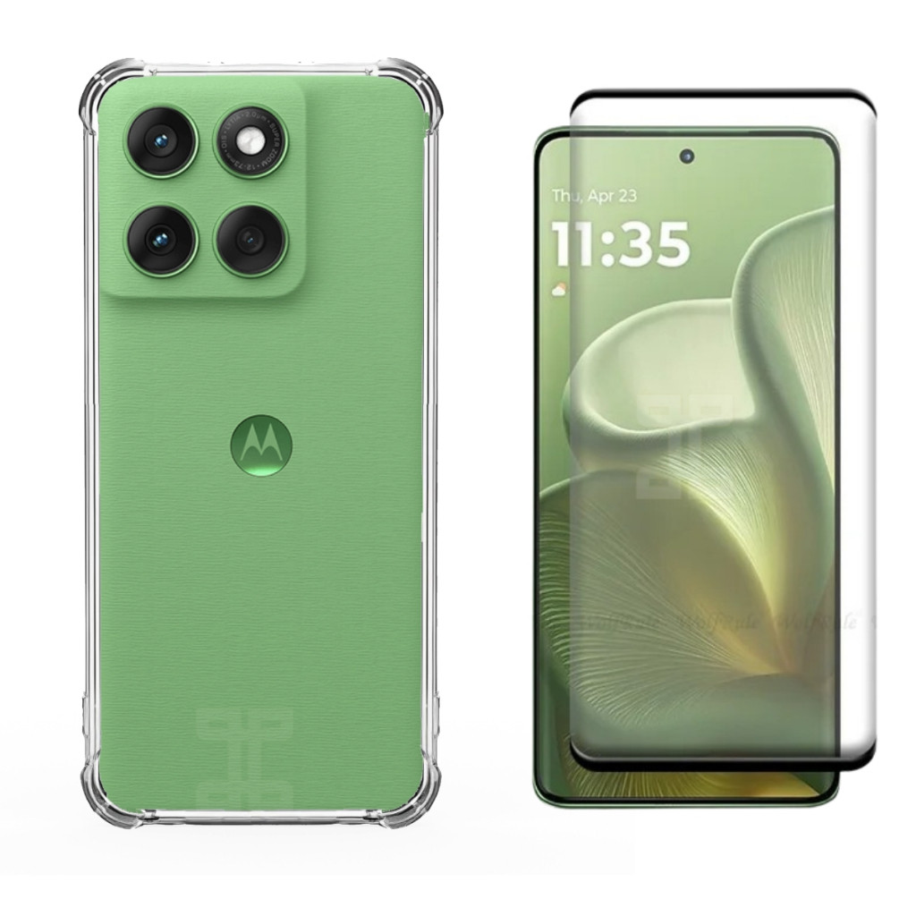 Kit Capa Case Capinha e Película 9D Ceramica Para Motorola Edge 60/ Edege 60 Fus