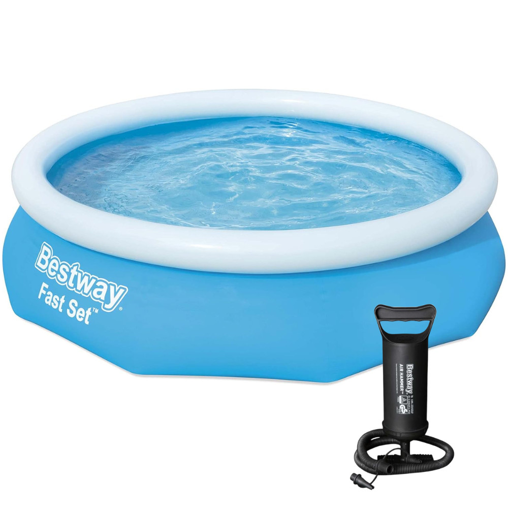 Piscina Inflável Grande Fast Set 3800 Litros Bestway com Bomba Manual em Oferta na Shopee