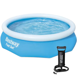 Piscina Inflável Grande Fast Set 3800 Litros Bestway com Bomba Manual