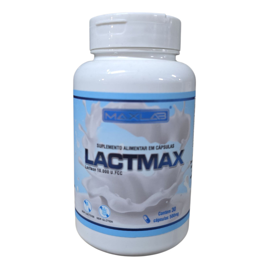Maxlab Lactase 10000 Fcc Lactmax 30 Cápsulas Pote