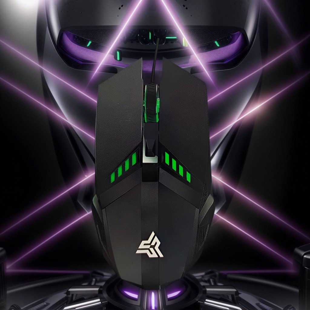 Mouse Gamer RGB 1200DPI Ergonômico Ultra Leve Sensor Óptico Preciso USB Iluminação LED Com Fio