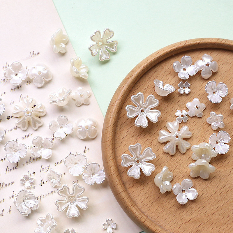 Pacote de Material de flor de quatro folhas diy artesanal frisado Gypsophila girassol contas soltas ABS imitação pérola