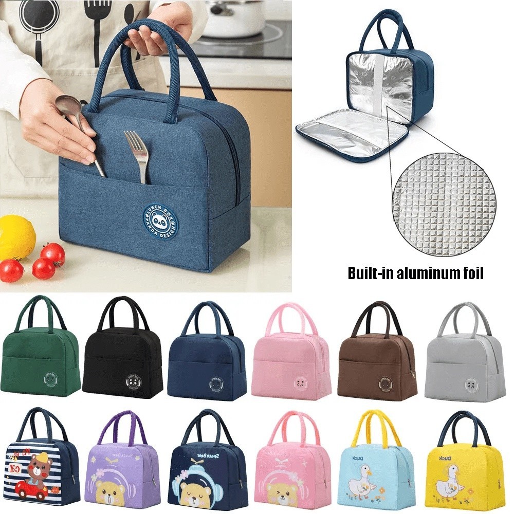 Bolsa Térmica Portátil Marmita Viagem Necessaire Lancheira Térmica Infantil Recipientes de armazenamento de alimentos Sacos de piquenique Prep de refeições
