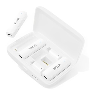 Microfone Lapela Boya Link 3 em 1 Usb C 3.5mm Ios Branco em Oferta na Shopee