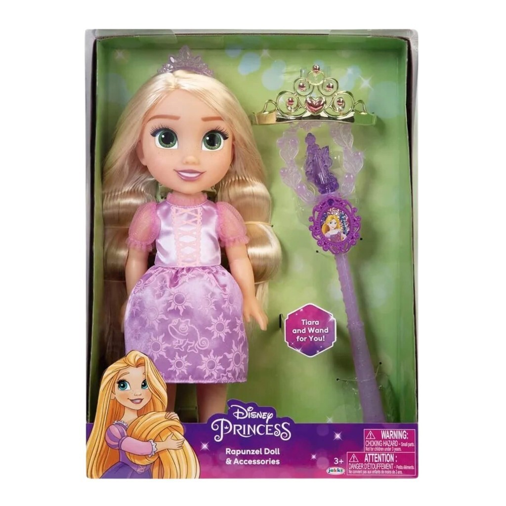 Boneca Princesas da Disney Rapunzel com Varinha e Tiara Mutikids - BR1928 - Mom & Baby