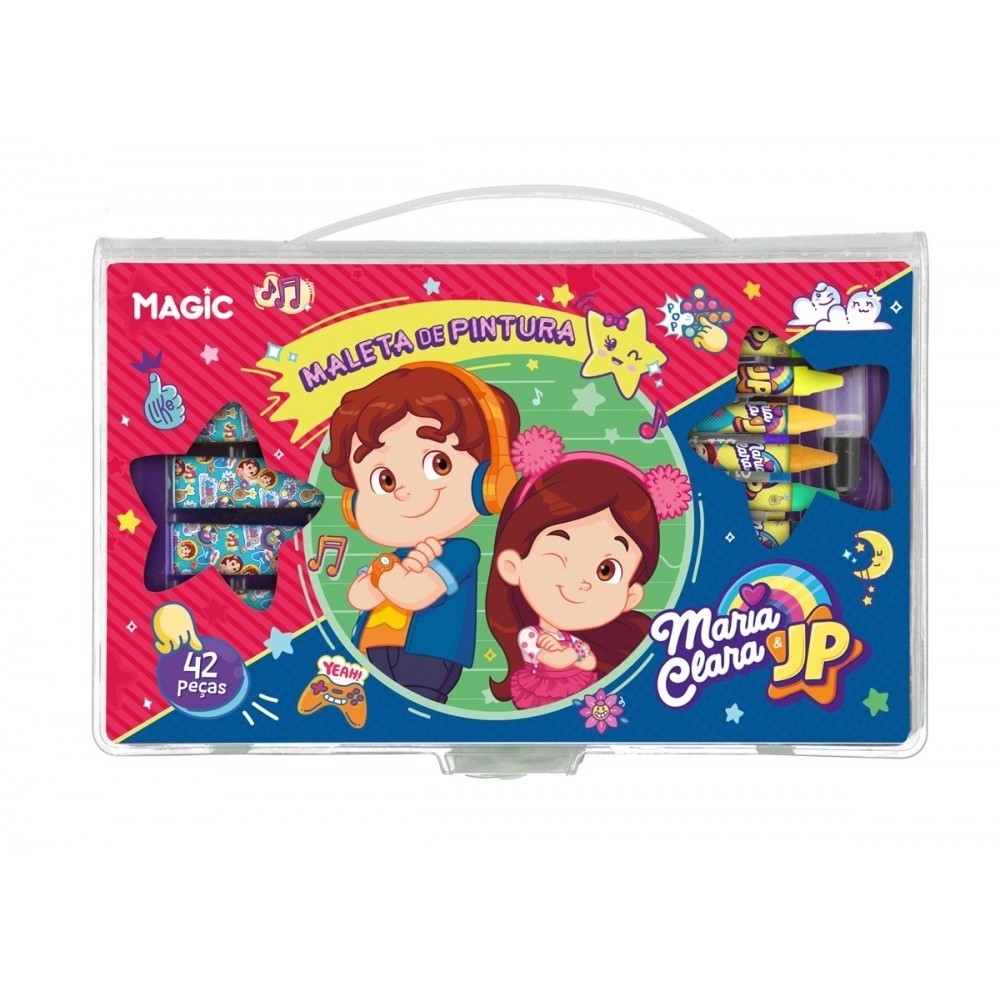 Maleta de pintura 42 peças  Maria Clara e JP em Oferta na Shopee