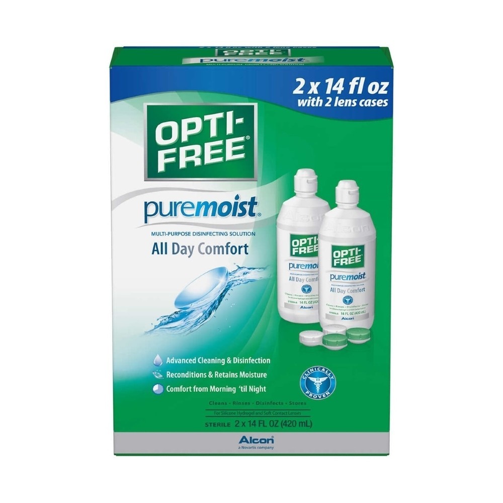 Opti-Free Puremoist Solucao para Lentes 300ml Gratis 120ml + Estojo - Health