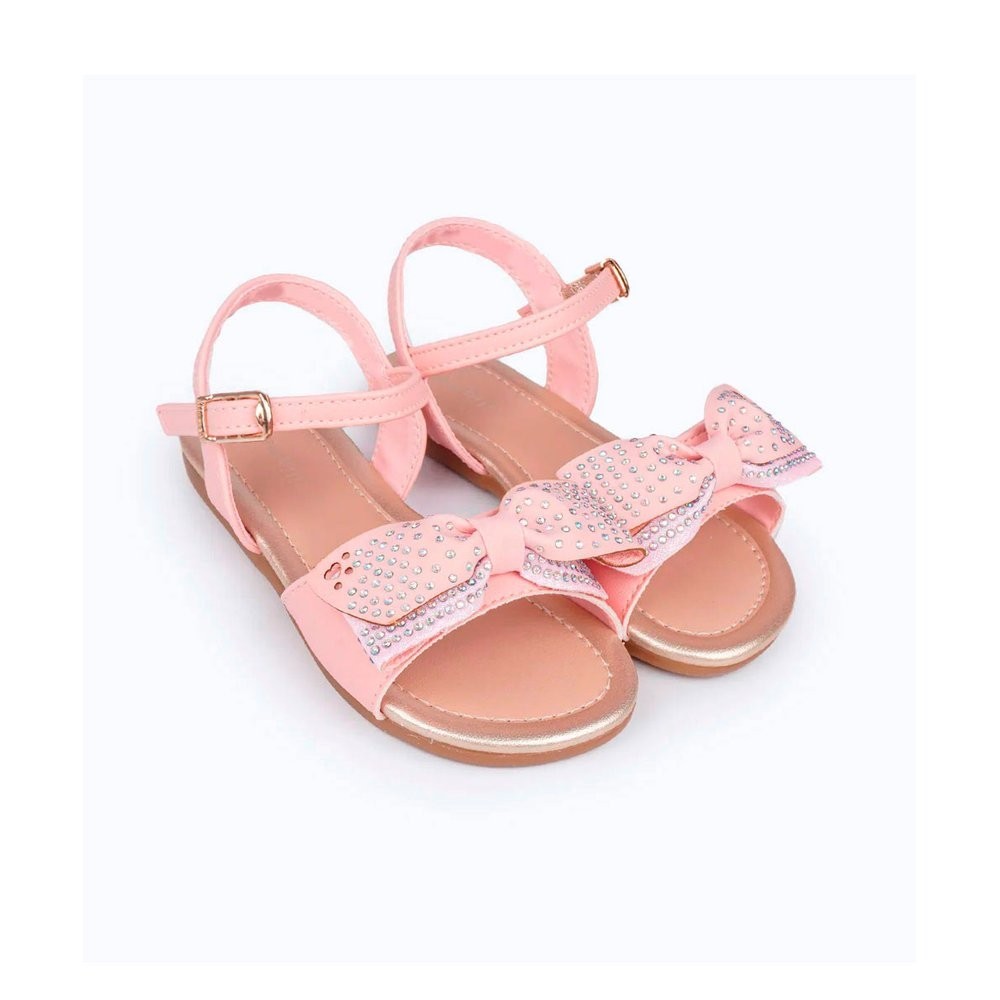 Sandália Menina Laço Strass - Pampili