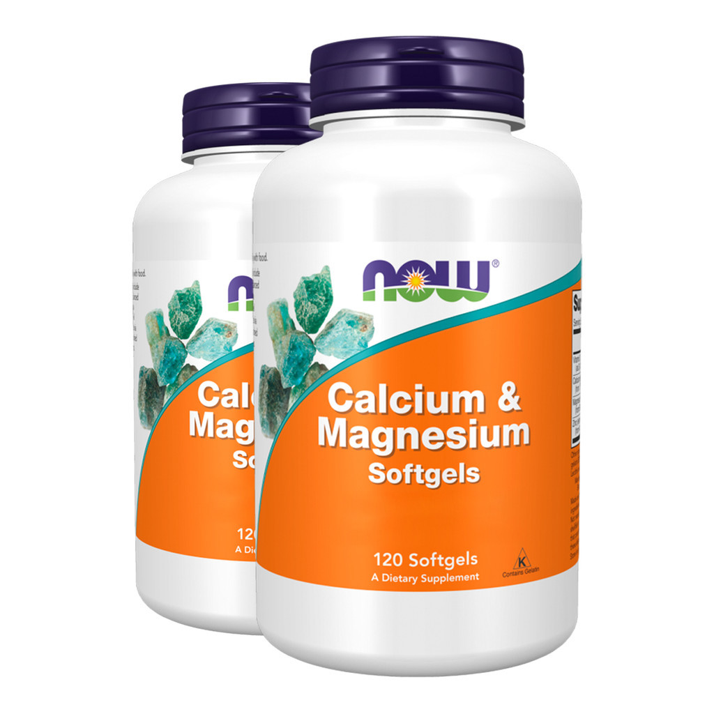 Kit 2x Cálcio e Magnésio Now Foods Vit D3 e Zinc 120Soft Importado/Made in Usa em Oferta na Shopee