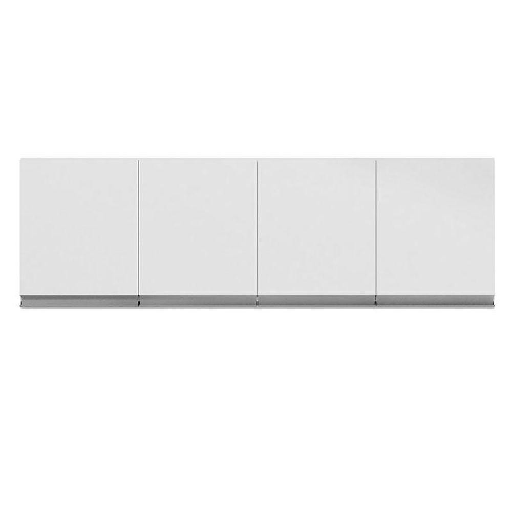 Armário Aéreo Para Cozinha Andréia 4 Portas Branco Brilho - Ajl em Oferta na Shopee