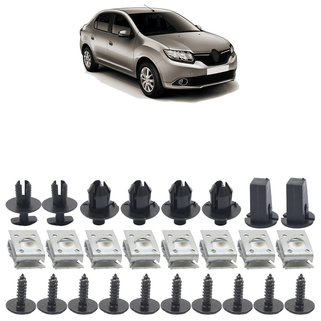 Kit Grampo Teto Logan 2009 2010 2011 2012 2013 2014 2015 2016 2017 2018 2019 10 Peças - Spare Parts and Accessories for Vehicles