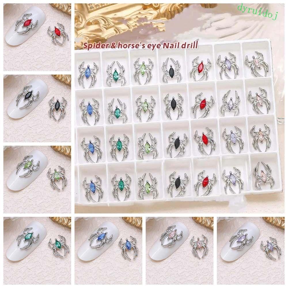 DYRUIDOJ1 5pcs/set Spider Horse Eye Decorations , Decorações Arte De Unhas Manicure Material De Halloween Nail Rhinestones , Encanta Suprimentos Shaped